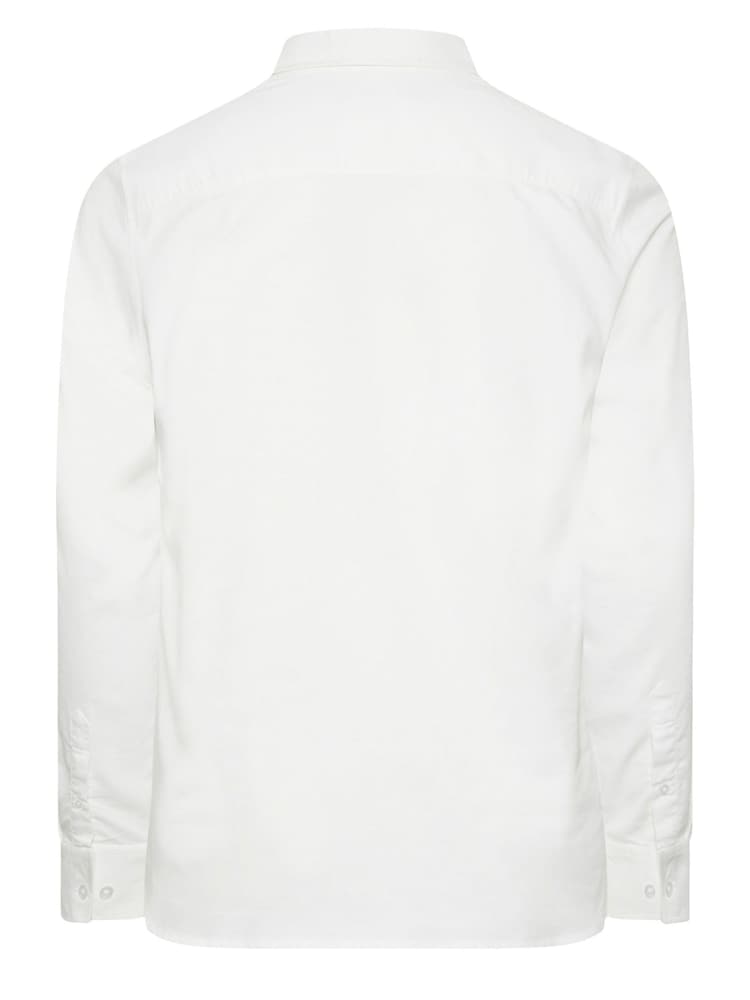 BadRhino Big & Tall White Premium Long Sleeve Oxford 100% Cotton Shirt - Image 3 of 3