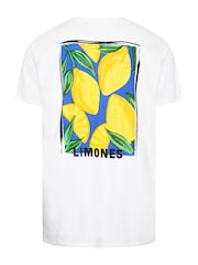 BadRhino Big & Tall White 100% Cotton Lemon Graphic T-Shirt - Image 4 of 4