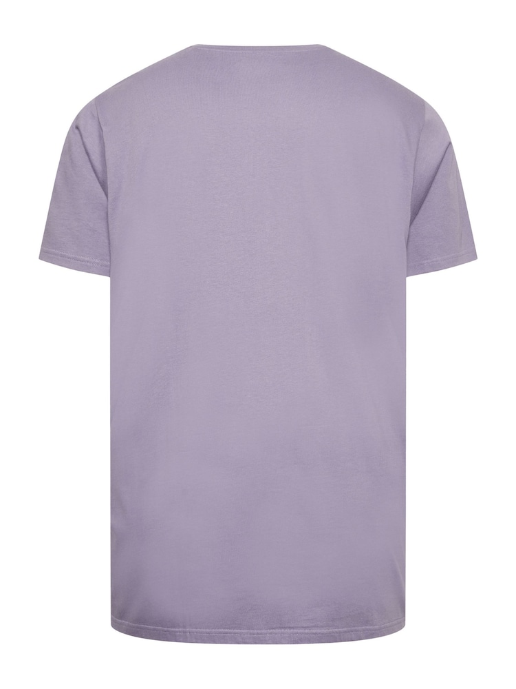 BadRhino Big & Tall Purple 100% Cotton Montana T-Shirt - Image 3 of 3