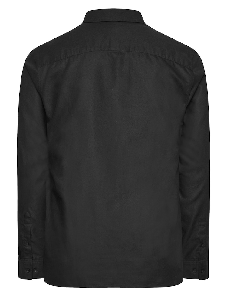 BadRhino Big & Tall Black Premium Long Sleeve 100% Cotton Oxford Shirt - Image 3 of 3