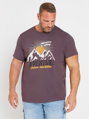 BadRhino Big & Tall Red Adventure 100% Cotton T-Shirt - Image 1 of 3