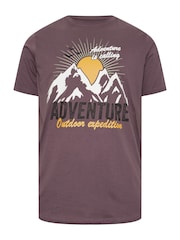 BadRhino Big & Tall Red Adventure 100% Cotton T-Shirt - Image 2 of 3