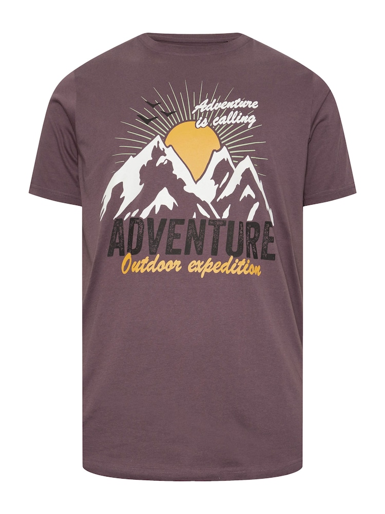 BadRhino Big & Tall Red Adventure 100% Cotton T-Shirt - Image 2 of 3