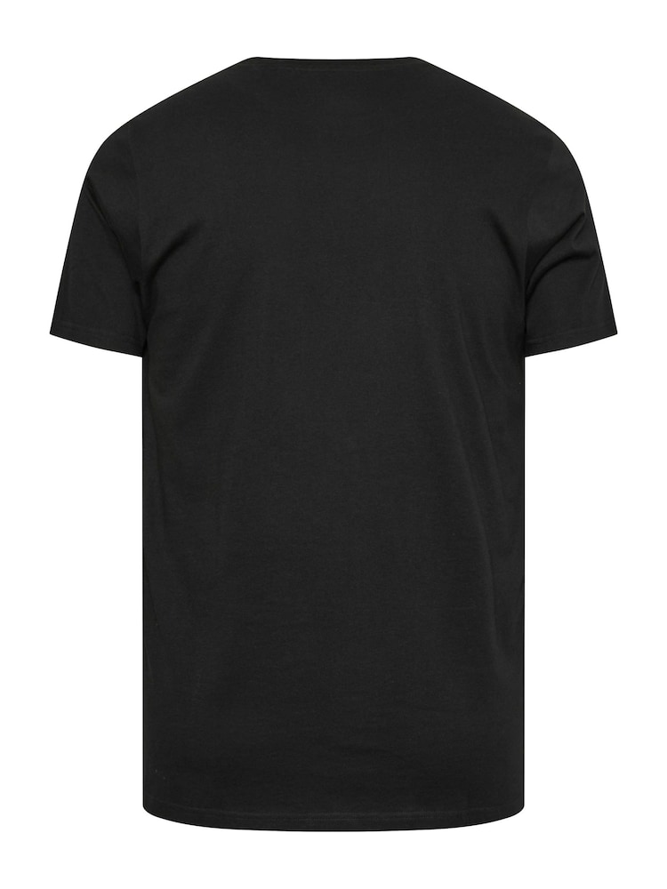 BadRhino Big & Tall Black 100% Cotton Fading Skull T-Shirt - Image 3 of 3