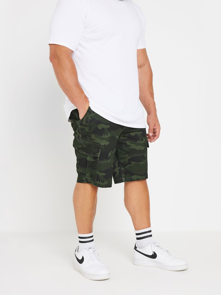BadRhino Big & Tall Green Camo Cargo Shorts - Image 2 of 4