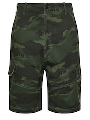 BadRhino Big & Tall Green Camo Cargo Shorts - Image 3 of 4