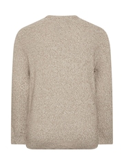 BadRhino Big & Tall Yellow 100% Cotton Twist Knit Crew Neck Jumper - Image 3 of 3