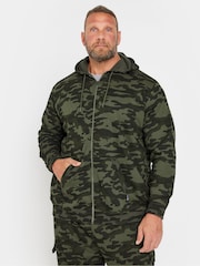BadRhino Big & Tall Green Camo Zip Thru Jacket - Image 1 of 4