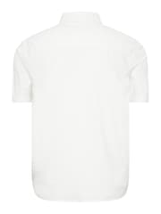 BadRhino Big & Tall White Premium Short Sleeve Oxford 100% Cotton Shirt - Image 3 of 3