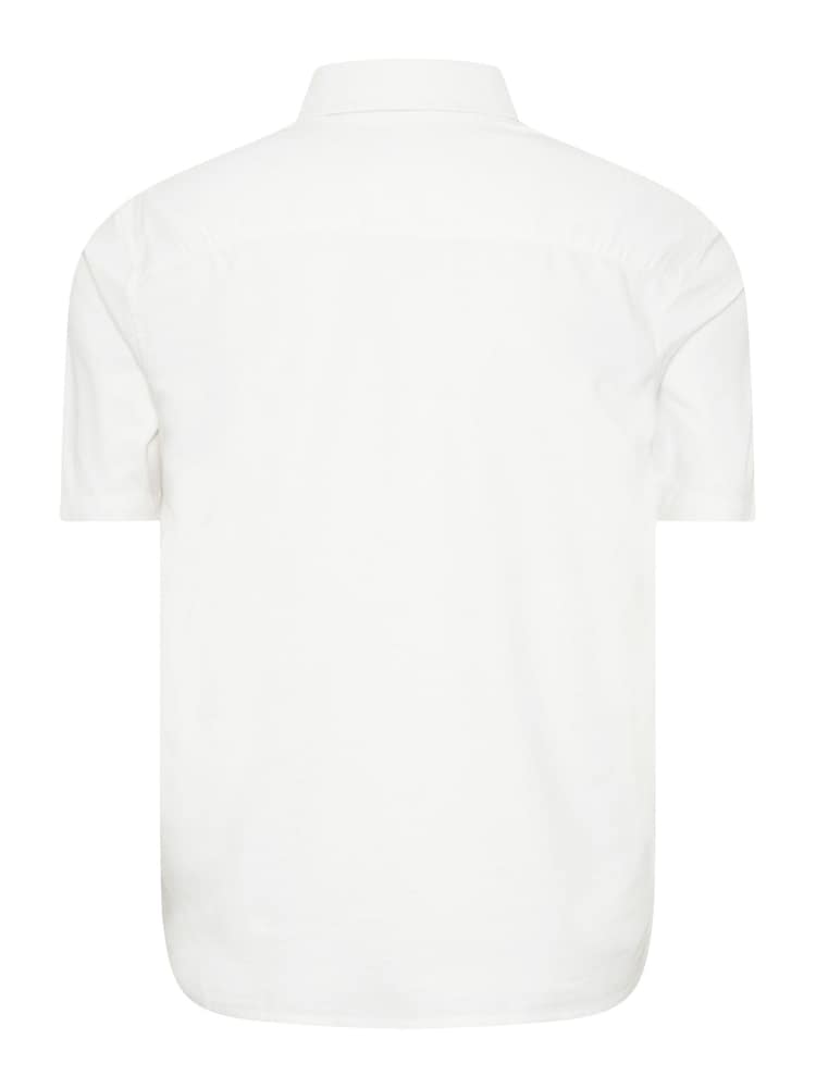 BadRhino Big & Tall White Premium Short Sleeve Oxford 100% Cotton Shirt - Image 3 of 3