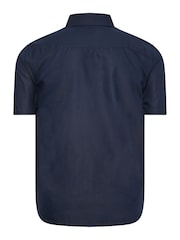 BadRhino Big & Tall Blue Premium Short Sleeve Oxford 100% Cotton Shirt - Image 3 of 3