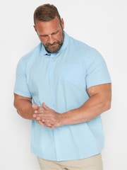 BadRhino Big & Tall Blue Stretch Short Sleeve Shirt - Image 1 of 3