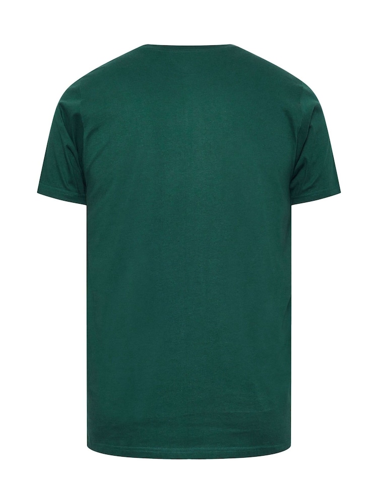 BadRhino Big & Tall Green 100% Cotton Vintage Motors T-Shirt - Image 4 of 4