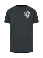 BadRhino Big & Tall Grey Wild Riders Club 100% Cotton T-Shirt - Image 3 of 4