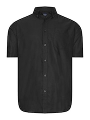 BadRhino Big & Tall Black Premium Short Sleeve Oxford 100% Cotton Shirt - Image 2 of 3