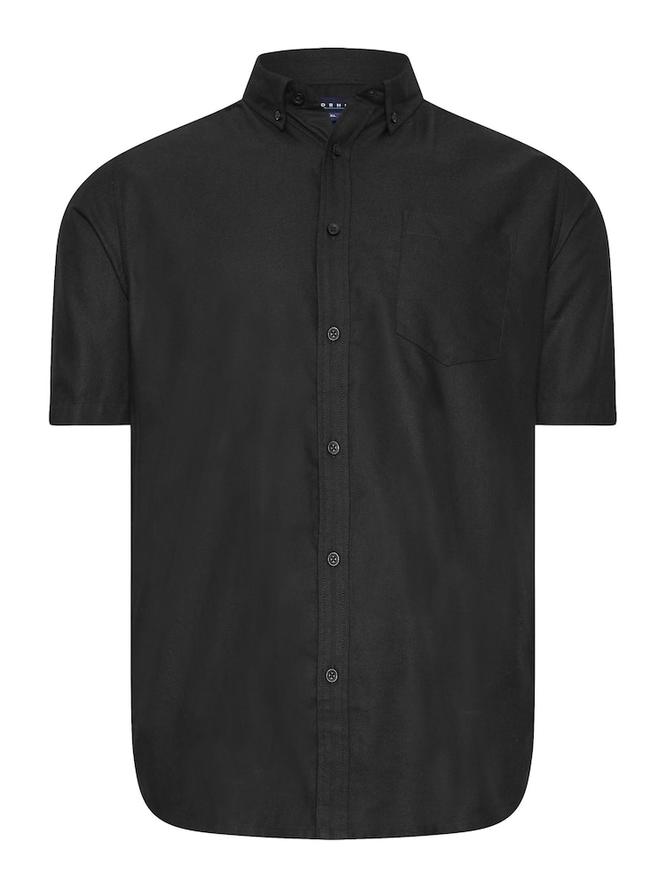 BadRhino Big & Tall Black Premium Short Sleeve Oxford 100% Cotton Shirt - Image 2 of 3