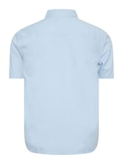BadRhino Big & Tall Blue Premium Short Sleeve Oxford 100% Cotton Shirt - Image 3 of 3