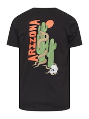 BadRhino Big & Tall Black 100% Cotton Arizonia Graphic T-Shirt - Image 4 of 4