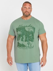 BadRhino Big & Tall Green 100% Cotton Nevada T-Shirt - Image 1 of 3