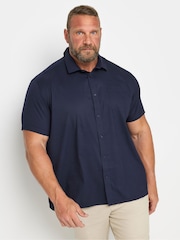 BadRhino Big & Tall Blue Stretch Short Sleeve Shirt - Image 1 of 3