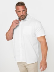 BadRhino Big & Tall White Stretch Short Sleeve Shirt - Image 1 of 3