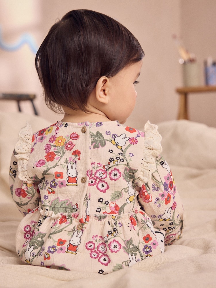 Večkrat natisnjeno - 100% Cotton Miffy Baby Romper - Slika 2 iz 5