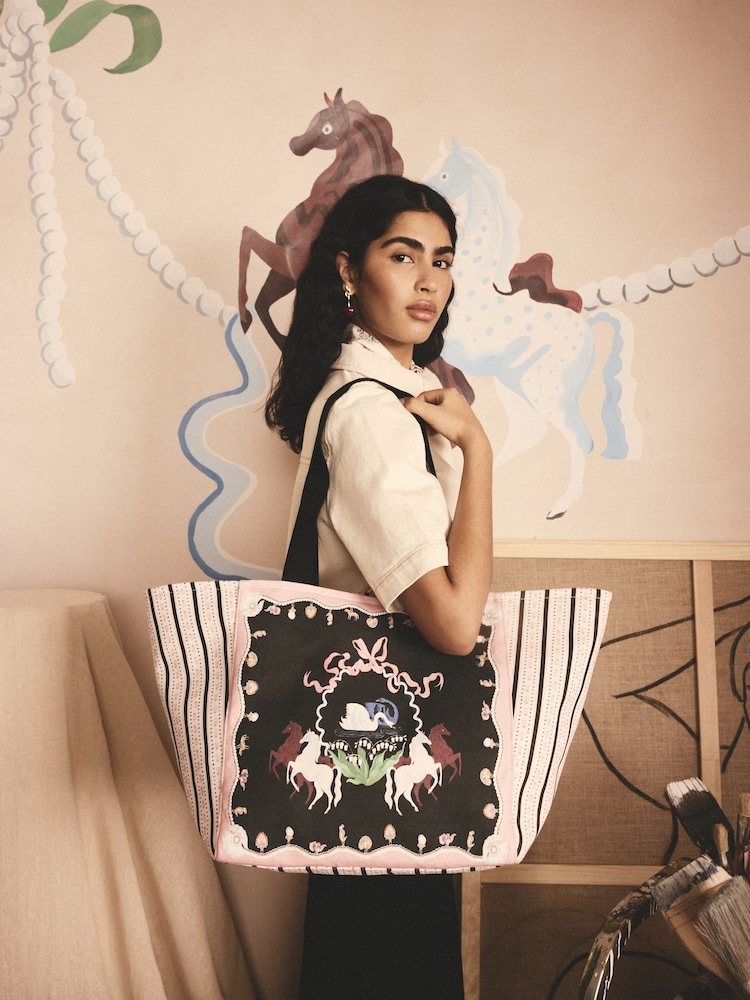 Cath Kidston Pink Swan Beach Bag - Image 1 of 5