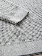 Grey Full Sleeves Twist Mock Layer 100% Cotton Jumper - Image 4 of 4