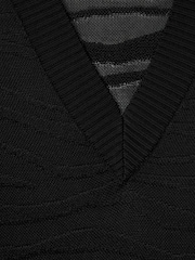 Reiss Black Zana Striped V-Neck Jumper - Image 6 of 6