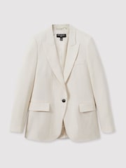 Reiss Ivory Maeve Atelier Single Breasted Suit Jacket with Virgin Wool - Image 2 of 6