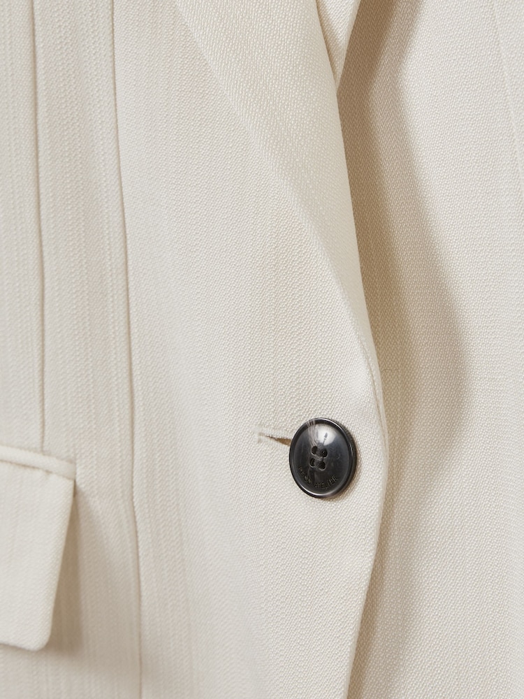 Reiss Ivory Maeve Atelier Single Breasted Suit Jacket with Virgin Wool - Image 6 of 6 Reiss Ivory Maeve Atelier Single Breasted Suit Jacket with Virgin Wool - Image 6 of 6
