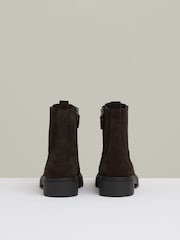 Reiss Chocolate Ellie Leather Lace-Up Boots - Image 5 of 5