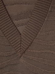 Reiss Mink Zana Striped V-Neck Jumper - Image 6 of 6