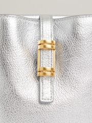Reiss Silver Vienna Leather Phone Holder - Image 4 of 4