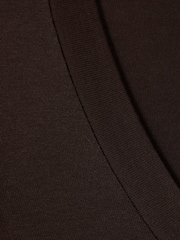 Reiss Chocolate Brady Jersey V-Neck Top - Image 7 of 7