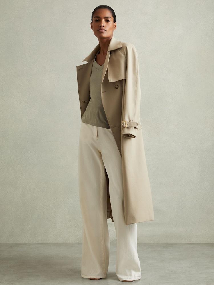 Reiss Sage Brady Jersey V-Neck Top - Image 2 of 6