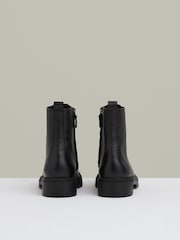 Reiss Black Ellie Leather Lace-Up Boots - Image 5 of 5