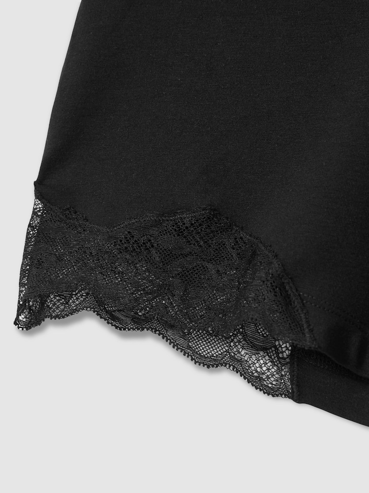 Reiss Demi Lace-Trimmed Jersey Shorts with Cotton and Modal - Image 5 of 5