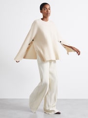 Reiss Ivory Eloise Atelier Buttoned Wool and Cashmere Jumper - Image 1 of 6