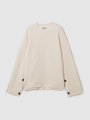 Reiss Ivory Eloise Atelier Buttoned Wool and Cashmere Jumper - Image 2 of 6