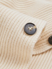Reiss Ivory Eloise Atelier Buttoned Wool and Cashmere Jumper - Image 6 of 6