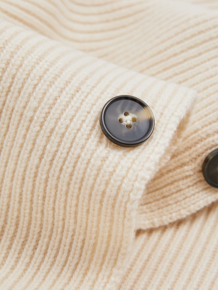 Reiss Ivory Eloise Atelier Buttoned Wool and Cashmere Jumper - Image 6 of 6