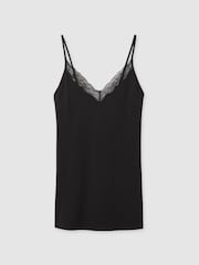 Reiss Dana Lace-Trimmed Jersey Nightdress with Cotton and Modal - Image 2 of 6