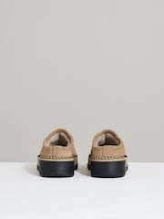 Reiss Tan Sydney Suede Shearling-Lined Mules - Image 5 of 5