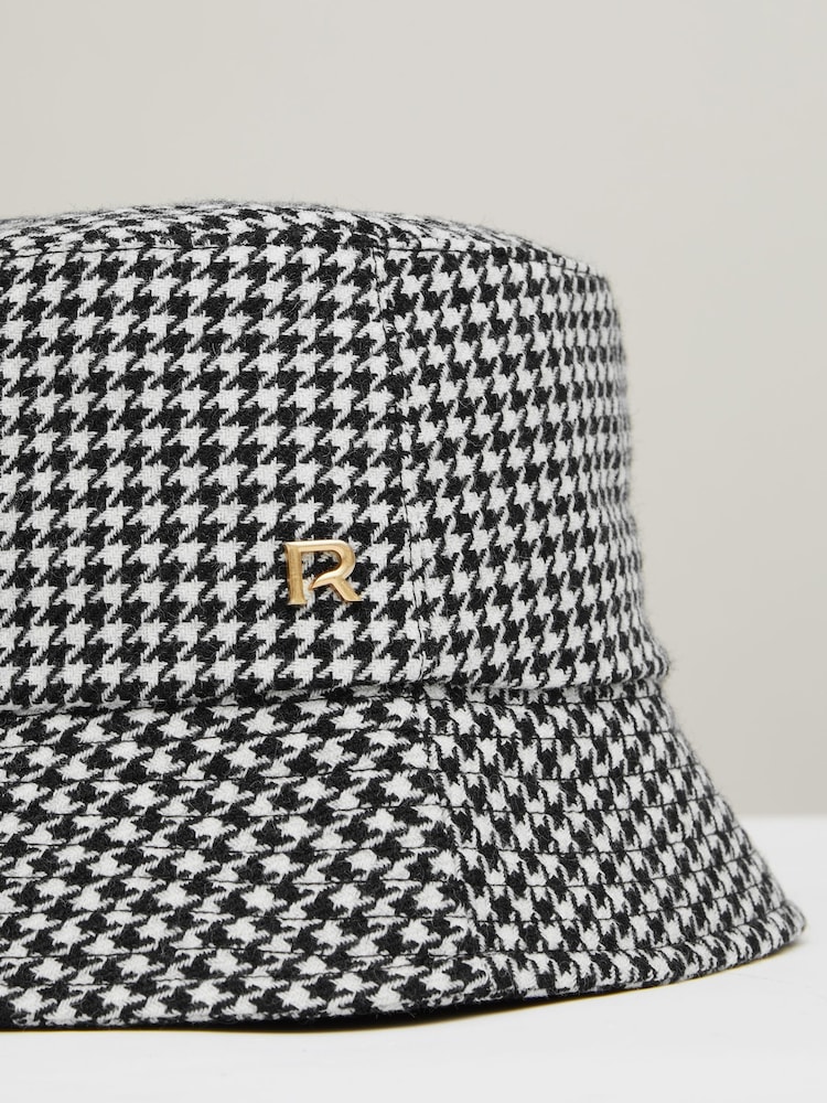 Reiss Rosa Wool Dogtooth Bucket klobuki in kape; pokrivala - Slika 4 iz 4