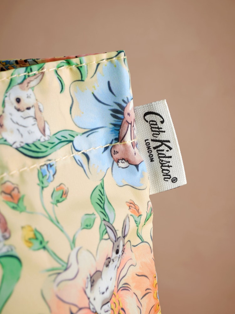 Cath Kidston Yellow Bunnies Floral Foldaway Tote Bag - Image 2 of 4