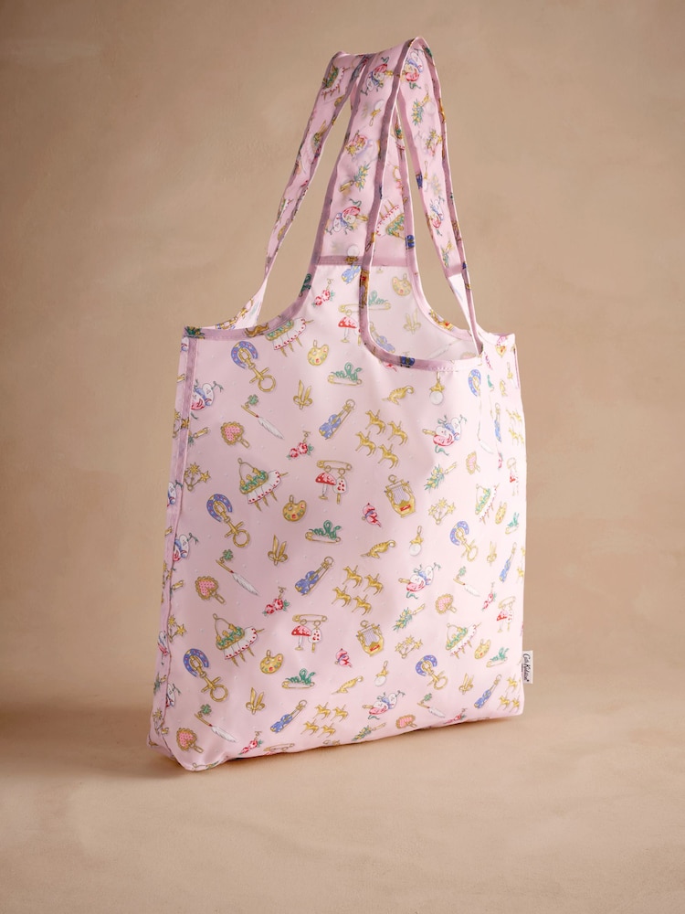 Cath Kidston Pink Charmed Foldaway Shopper Bag - Image 1 of 4