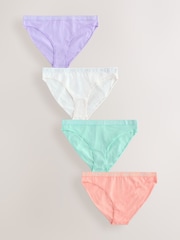 Pastel High Leg Logo Knickers 4 Pack - Image 1 of 7