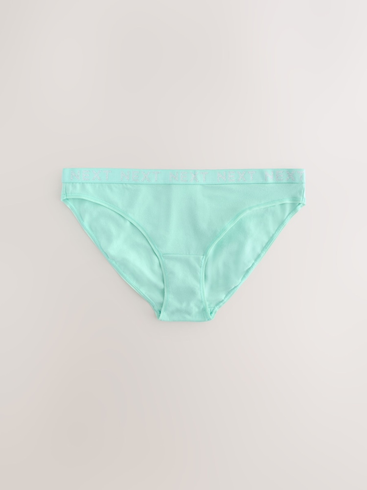 Pastel High Leg Logo Knickers 4 Pack - Image 2 of 7