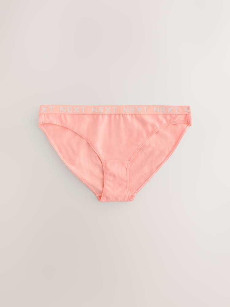 Pastel High Leg Logo Knickers 4 Pack - Image 3 of 7